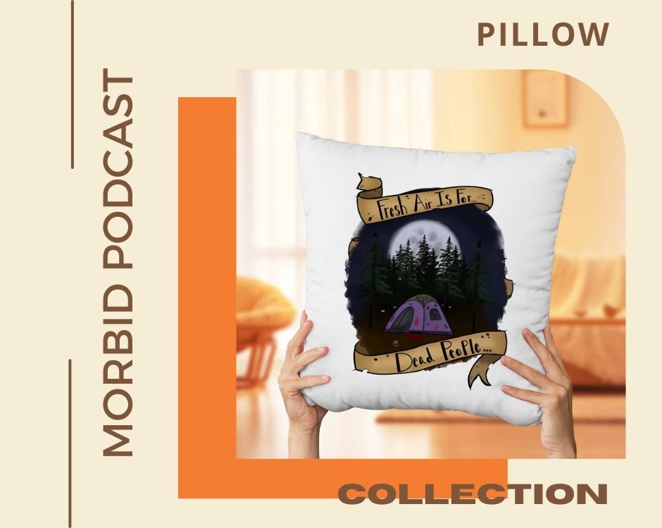 No edit morbid podcast pillow - Morbid Podcast Merch