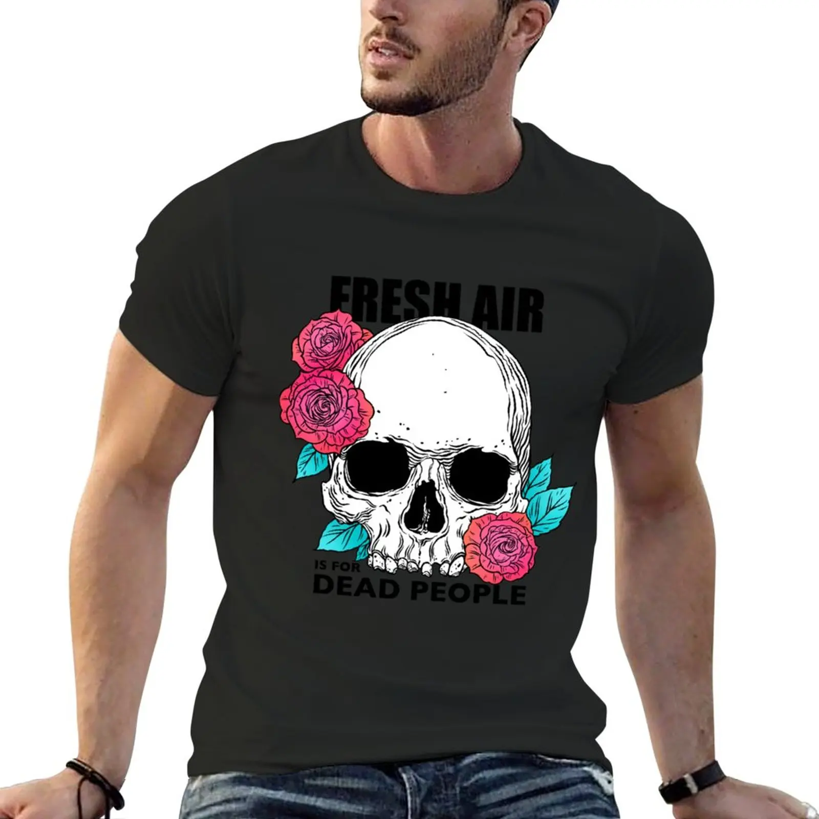 kf Seee9e8e95385488ea4d67736a53ad022R Morbid Podcast Fresh Air is for Dead People Classic T Shirt Tee shirt Aesthetic clothing korean - Morbid Podcast Merch